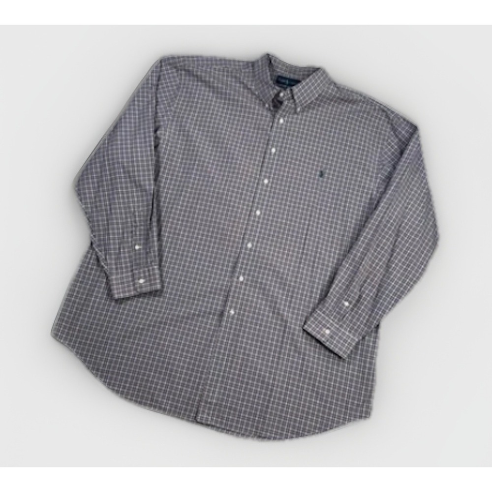 Polo Ralph Lauren Long Sleeve‎ Button Down Oxford Men's 3XLT Blue Red Striped